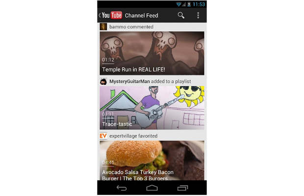YouTube mobile site